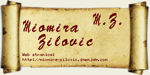 Miomira Žilović vizit kartica
